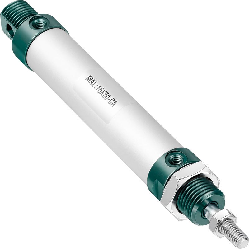 VIILOCK Pneumatic Air Cylinder 16mm Bore 50mm Stroke, Mini Air Cylinder Single Rod Double Action MAL 16 X 50 - Image 1